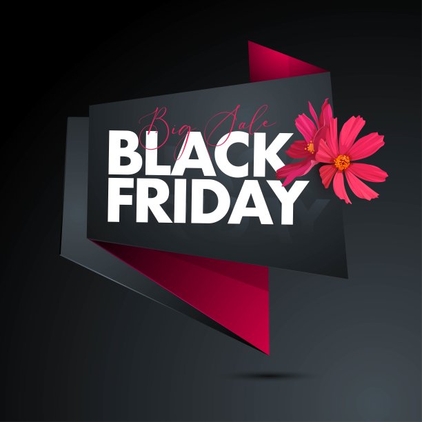 用于黑色星期五的宣传海报，传单，横幅，广告。矢量插图。标签，吊牌，鲜花，折扣，促销，购物，标签，11月27日，购买。图片下载