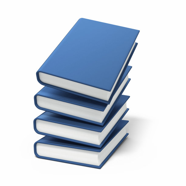 蓝色的一堆书图片下载