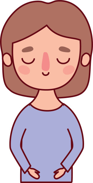 阿凡达女性卡通与棕色头发设计图片下载