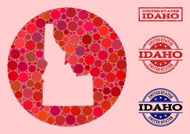 洞圆地图爱达荷州马赛克和擦伤图片下载