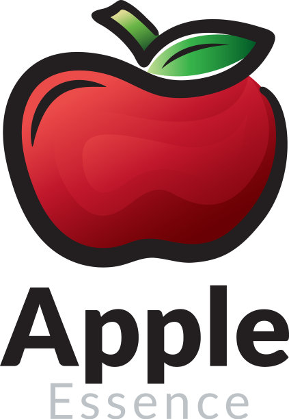 红苹果鲜果艺术标志设计灵感图片下载