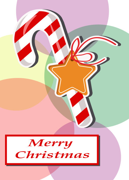 糖果和姜饼。圣诞和新年明信片模板。图片下载