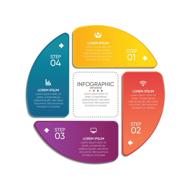 展示业务抽象背景信息图表模板图片下载