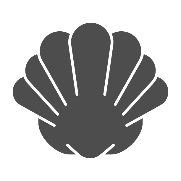 贝壳固体图标海洋生物概念贝类图片下载