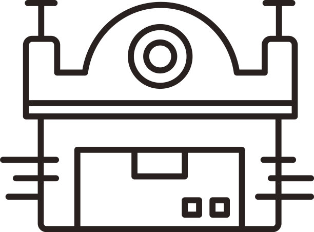 仓库大楼外立面配送服务线图片下载