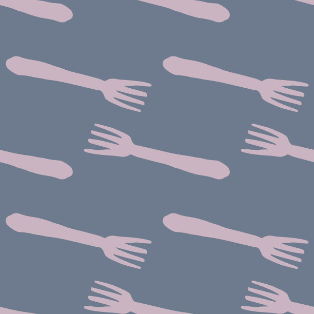 叉子无缝图案在简约风格的餐具图片下载