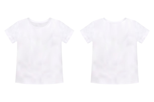 儿童t恤模型孤立在白色图片下载