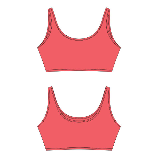 技术草图胸罩在红色女孩图片下载