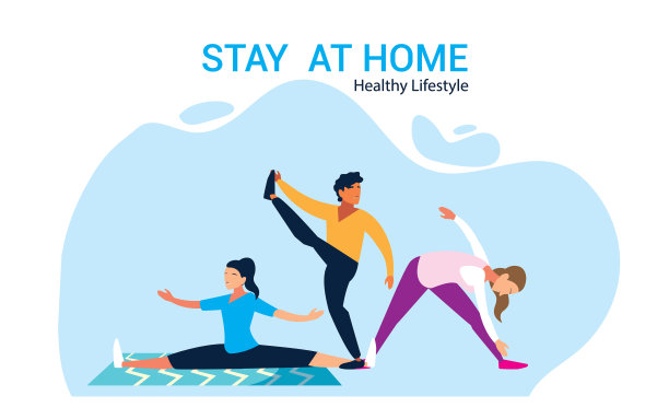 人们做伸展和力量练习图片下载