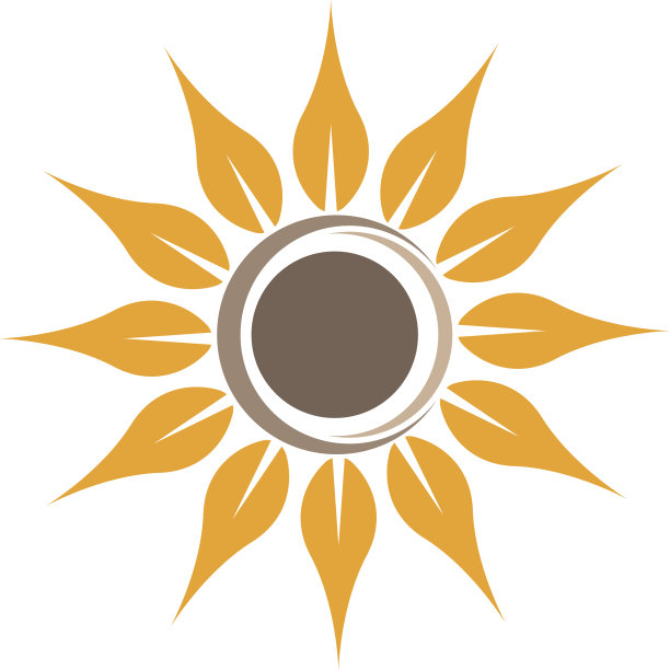 太阳花标志图标概念图片下载