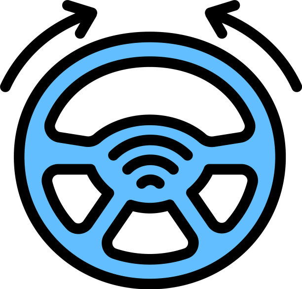 自动驾驶汽车图标轮廓风格图片下载