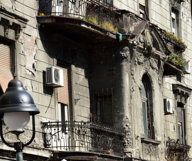 破旧建筑的外墙图片下载