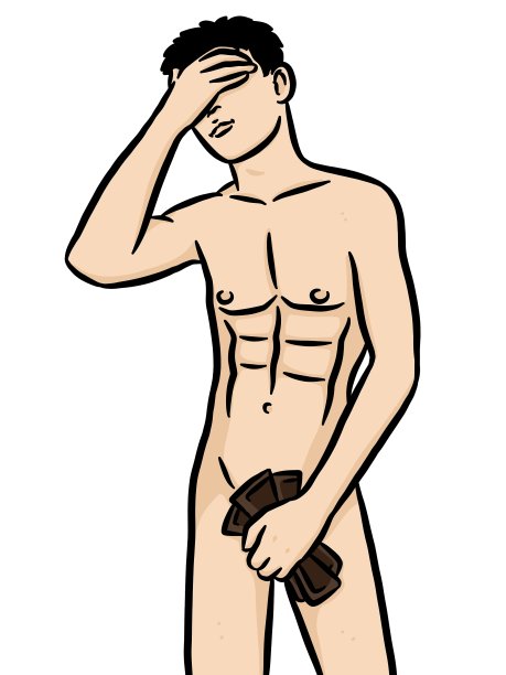 卡通可爱的男人在白色的背景图片下载