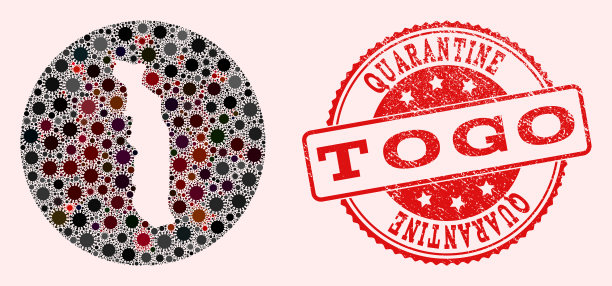 冠状病毒孔圈图多哥马赛克和图片下载