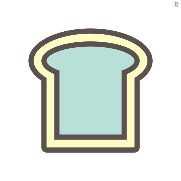 面包图标设计为食品平面设计元素图片下载