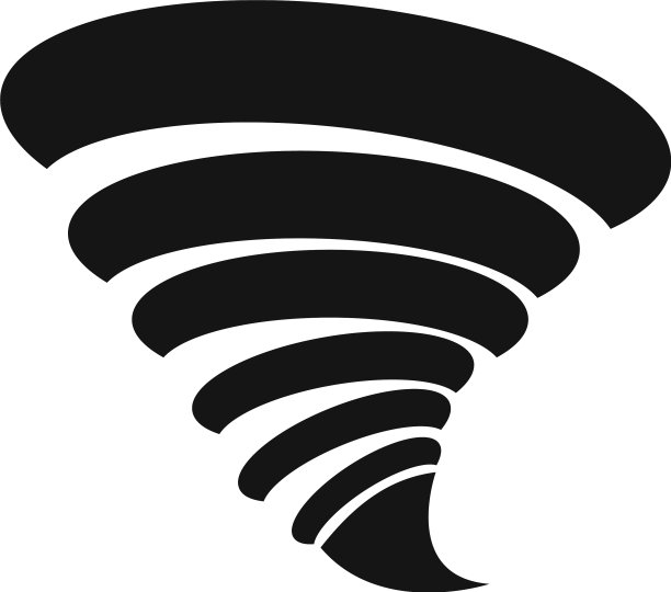 风暴龙卷风图标简单的风格图片下载