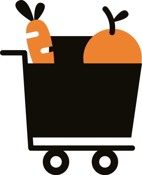 食品杂货在购物车送货服务图片下载