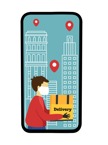 安全的食品送货上门图片下载