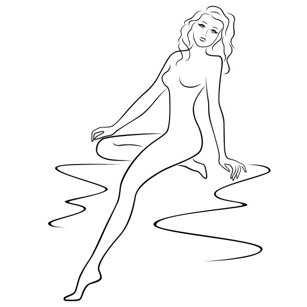 迷人的年轻女子摆半转图片下载