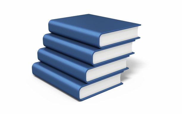 蓝色的一堆书图片下载