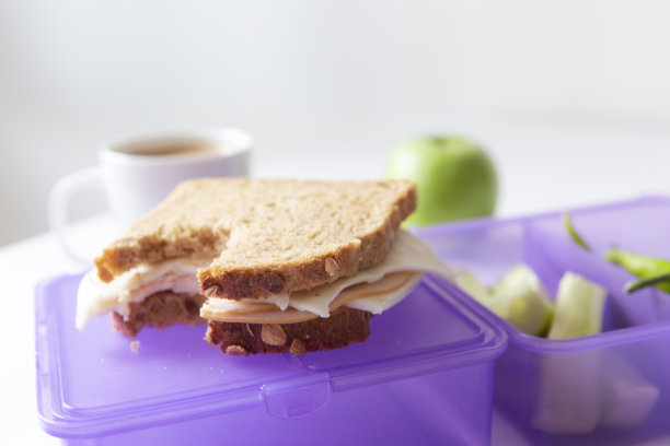 办公桌和午餐盒图片下载