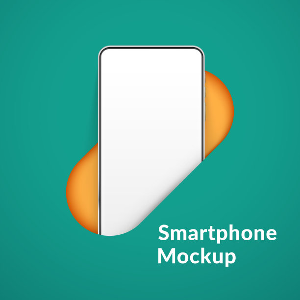 白色逼真的智能手机模型洞3d图片下载