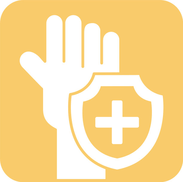 医疗十字符号与盾牌线风格图片下载