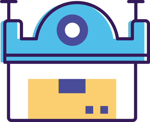 仓库大楼外立面配送服务线图片下载