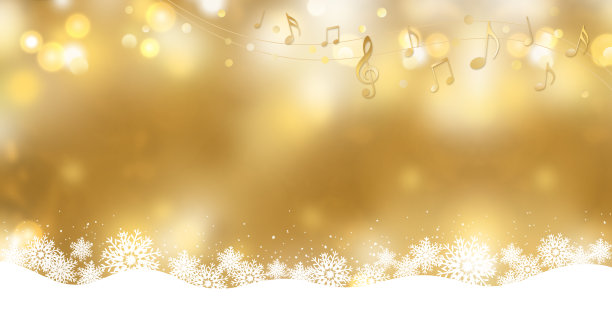 音乐音符和雪花背景插图图片下载