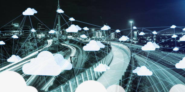 云计算技术和在线数据存储，实现全球数据共享。图片下载