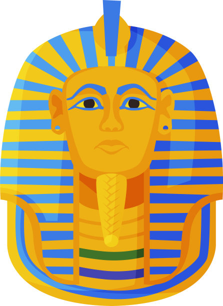 图坦卡蒙法老的金色面具象征埃及图片下载