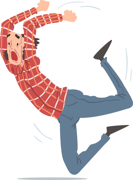 尖叫的老人跌倒退休男性图片下载