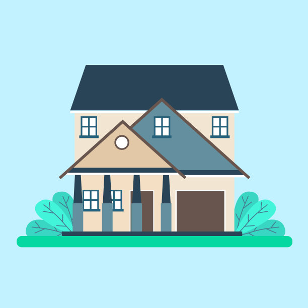 现代概念，两层楼的房子图片下载