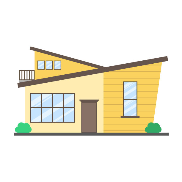 房子是现代风格的黄色图片下载