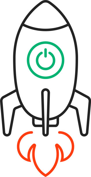 火箭飞船发射细线标志图片下载