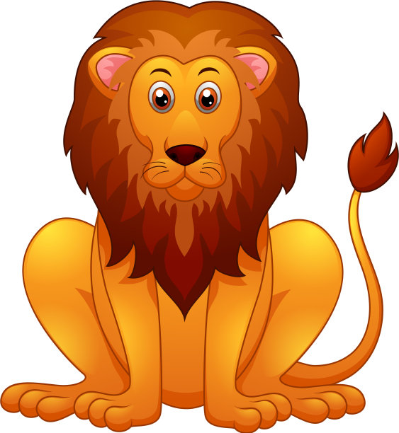 可爱的卡通狮子图片下载