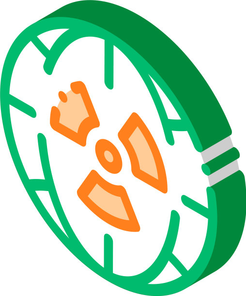 辐射符号和行星等距图标图片下载