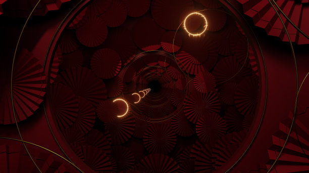 墙上的纸扇图片下载