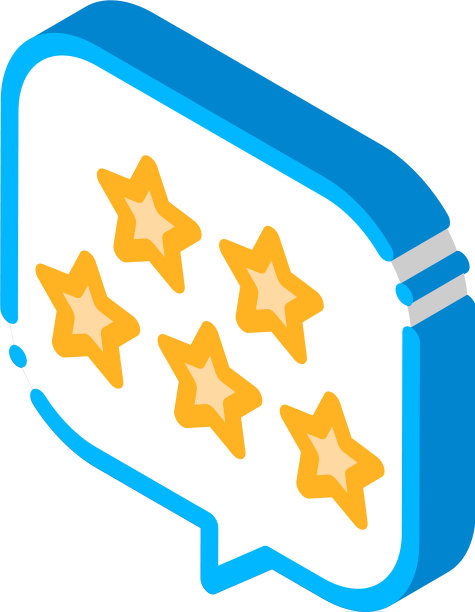 五颗星在文本框框架等距图标图片下载