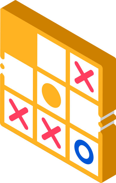 儿童游戏零和交叉等距图标图片下载