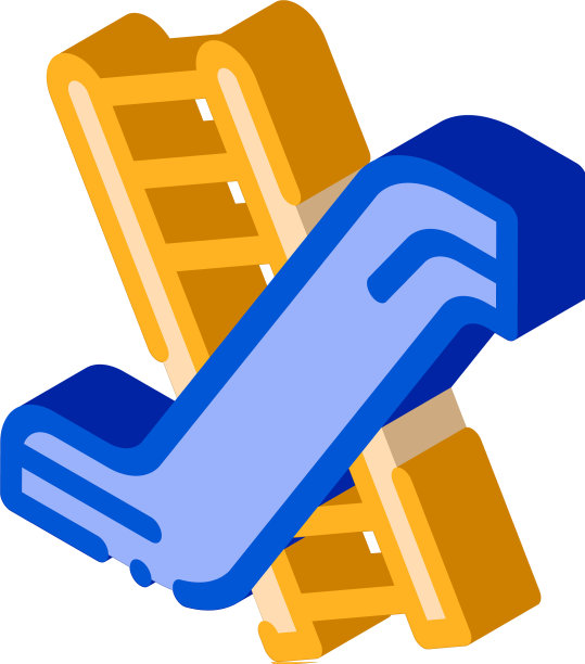 交互式儿童游乐场滑梯等距图标图片下载