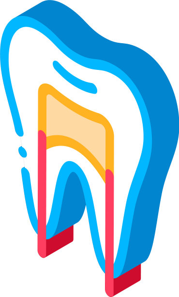 牙科x射线图像，口腔医学等距图标图片下载