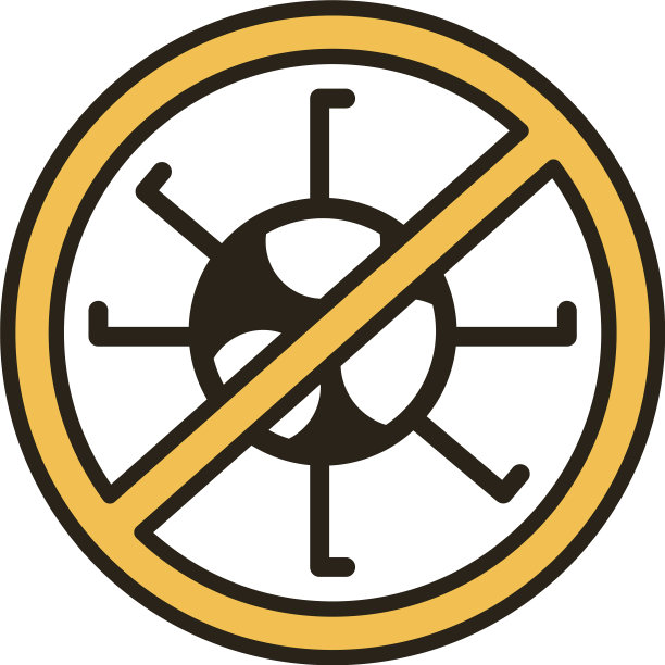 停止covid - 19病毒信号线多色风格图片下载