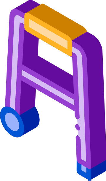 带滚轮的沃克矫形设备图片下载