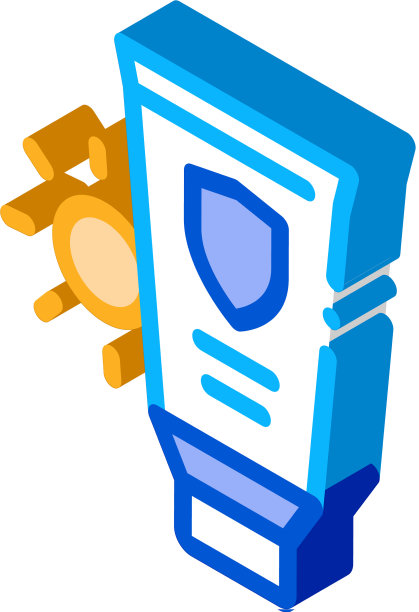 防晒霜等距图标图片下载