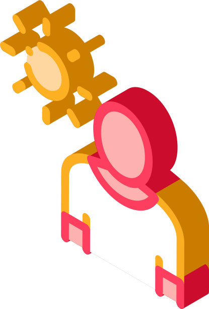 太阳照射的人等距图标图片下载