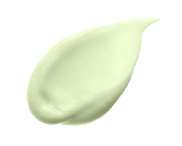 绿色的化妆品霜刷孤立在白色。含胶原蛋白的手霜样本。薄荷护肤霜纹理化妆品涂抹。美容护肤产品污渍。乳液的脸血清图片下载