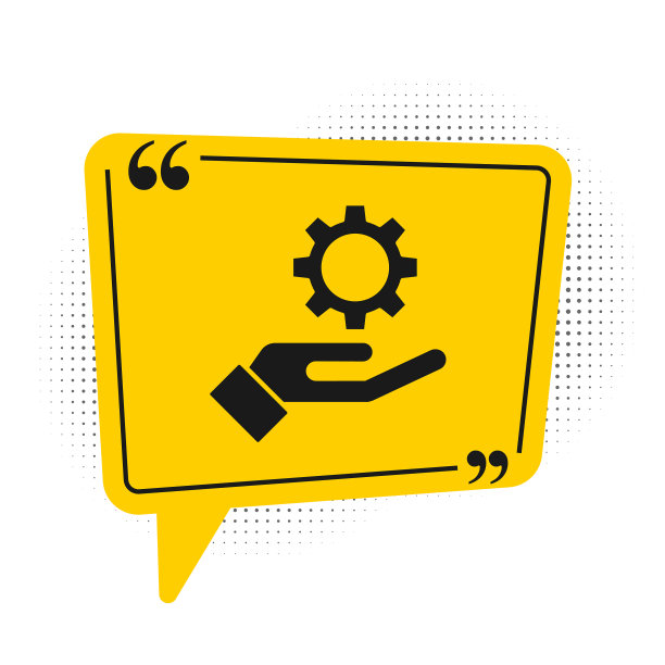 黑色设置在手图标孤立在白色图片下载