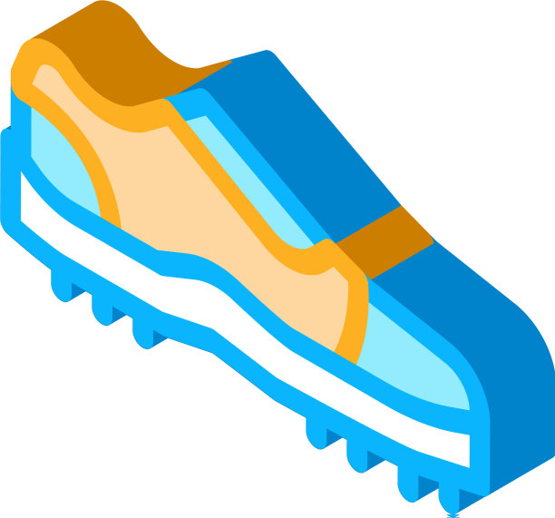 球鞋板球等距图标图片下载