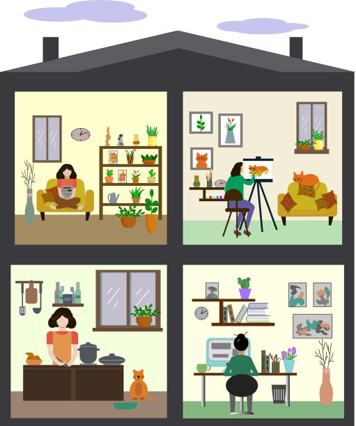 呆在家里做作业在家做什么图片下载